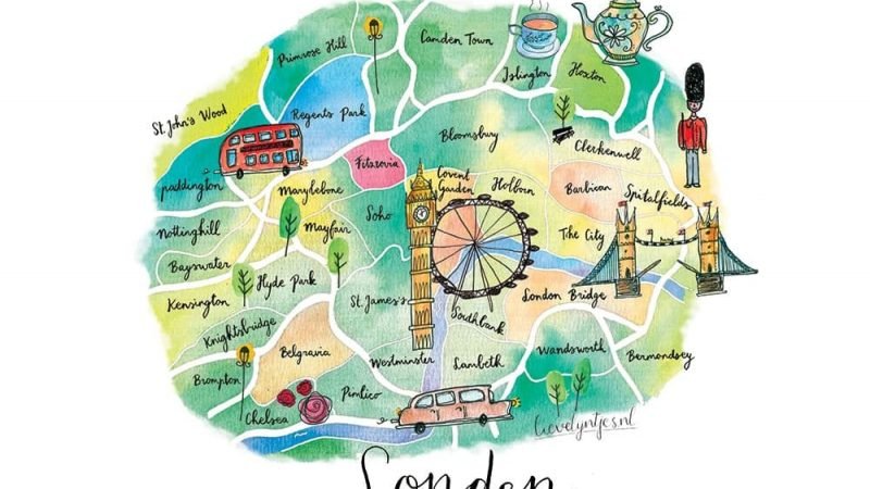 Londen Map Fitzrovia