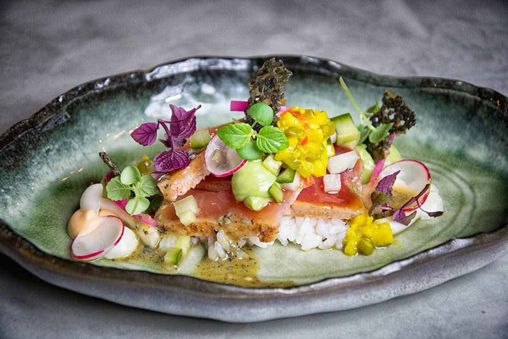 Poke bowl sushi rijst