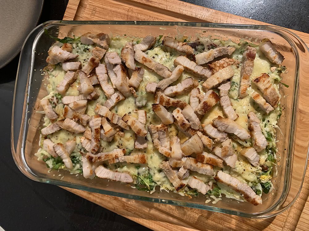 Andijvieschotel uit de oven