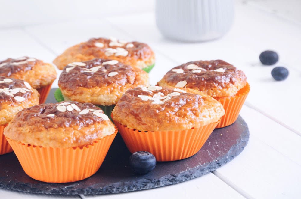 Bosbessenmuffins zijn leuk tijdens een picknicken met kinderen