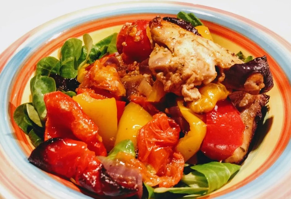 kip uit de oven met paprika