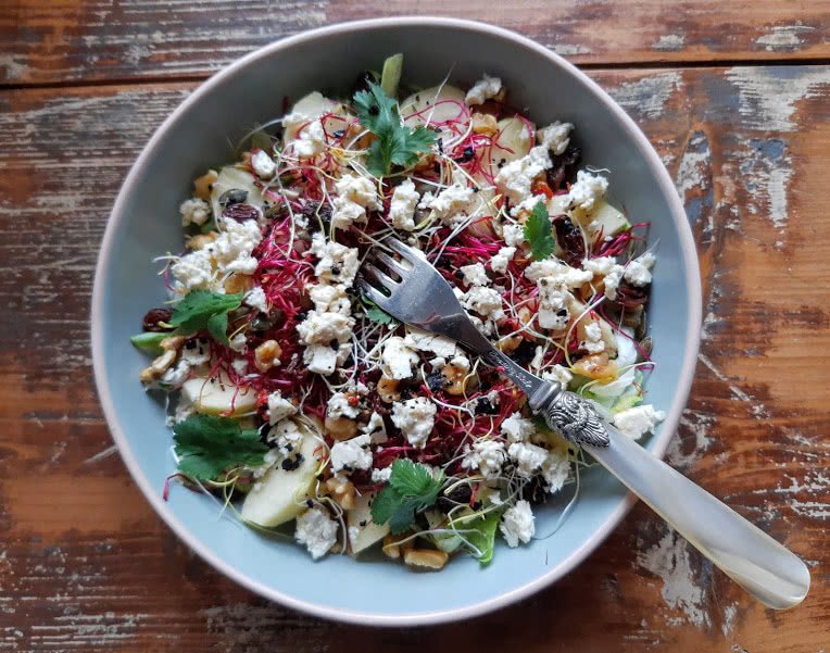 Salade met rode biet