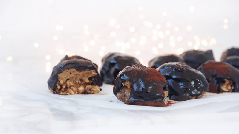 Chocolade rondos met noten en karamel