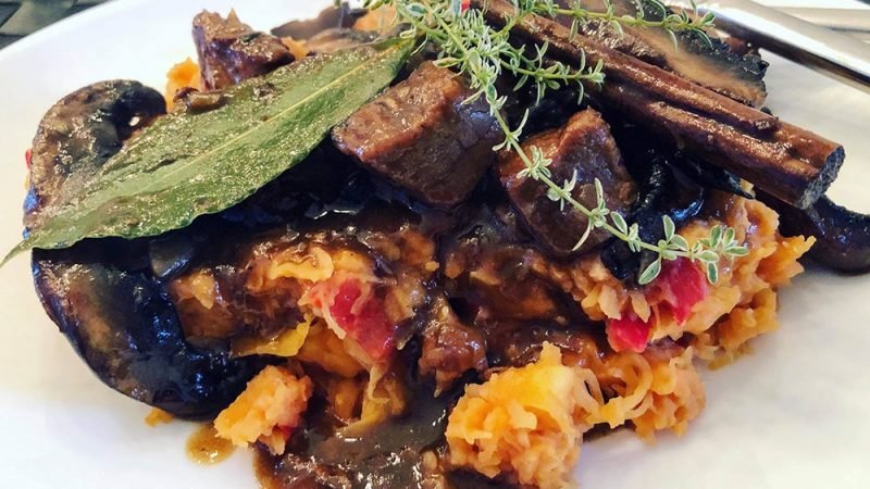 Stoofvlees met zuurkoolstamppot