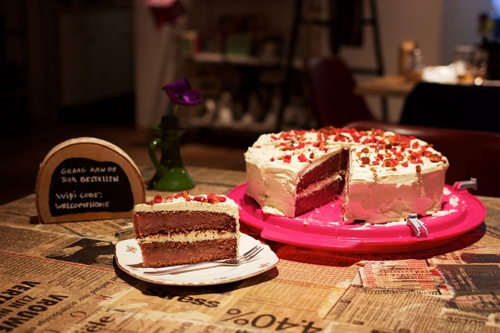 Red velvet taart