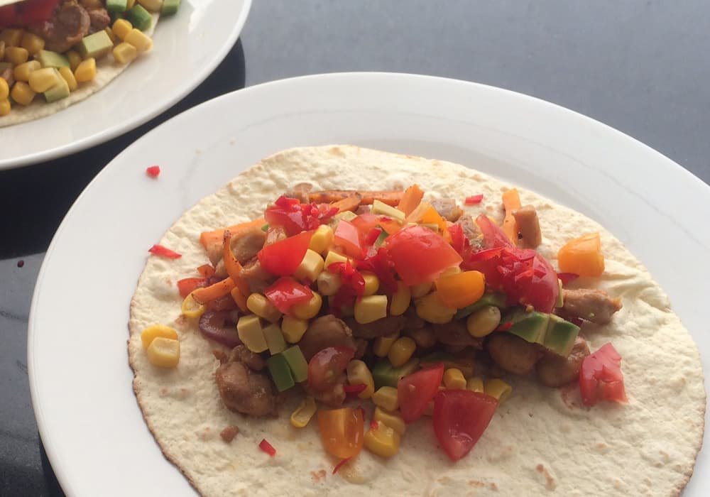 Wrap recept met kip, zoete aardappel