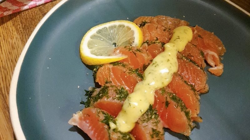 Zalm met mosterd dille