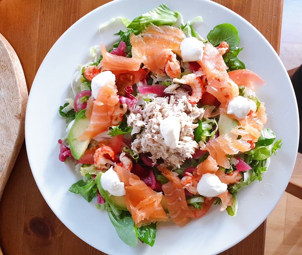 Salade met vis
