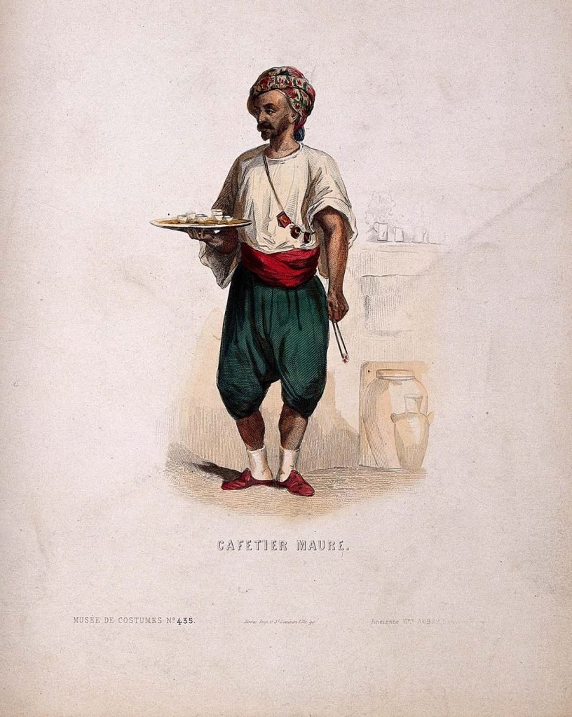 Een Turkse verkoper van koffie