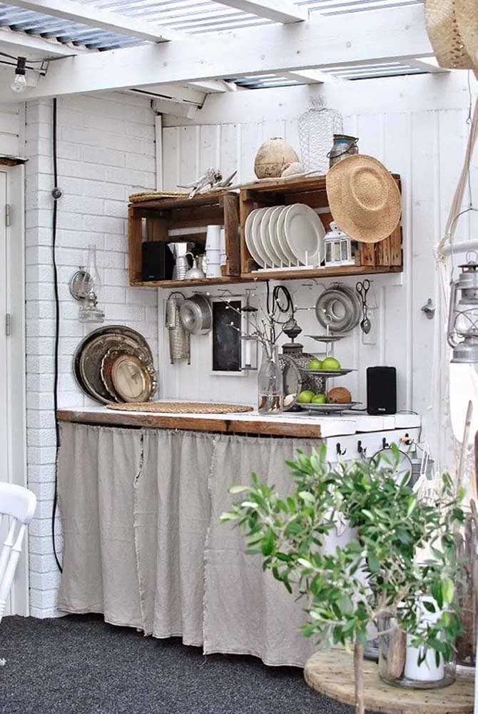 Bohemian outdoor kitchen