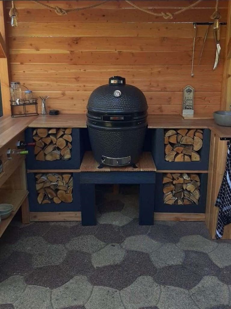 Kamado eenvoudige buitenkeuken