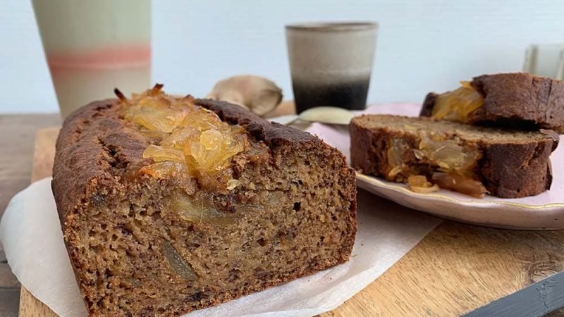 Bananenbrood recept met gekonfijte gember glutenvrij