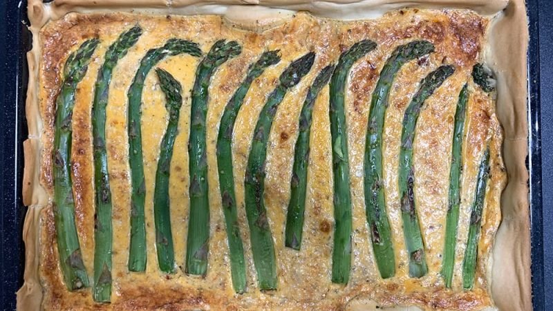 Quiche met groene asperges