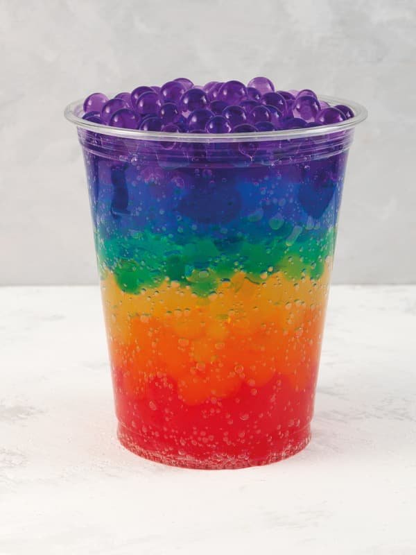 Boba met kleurverloop