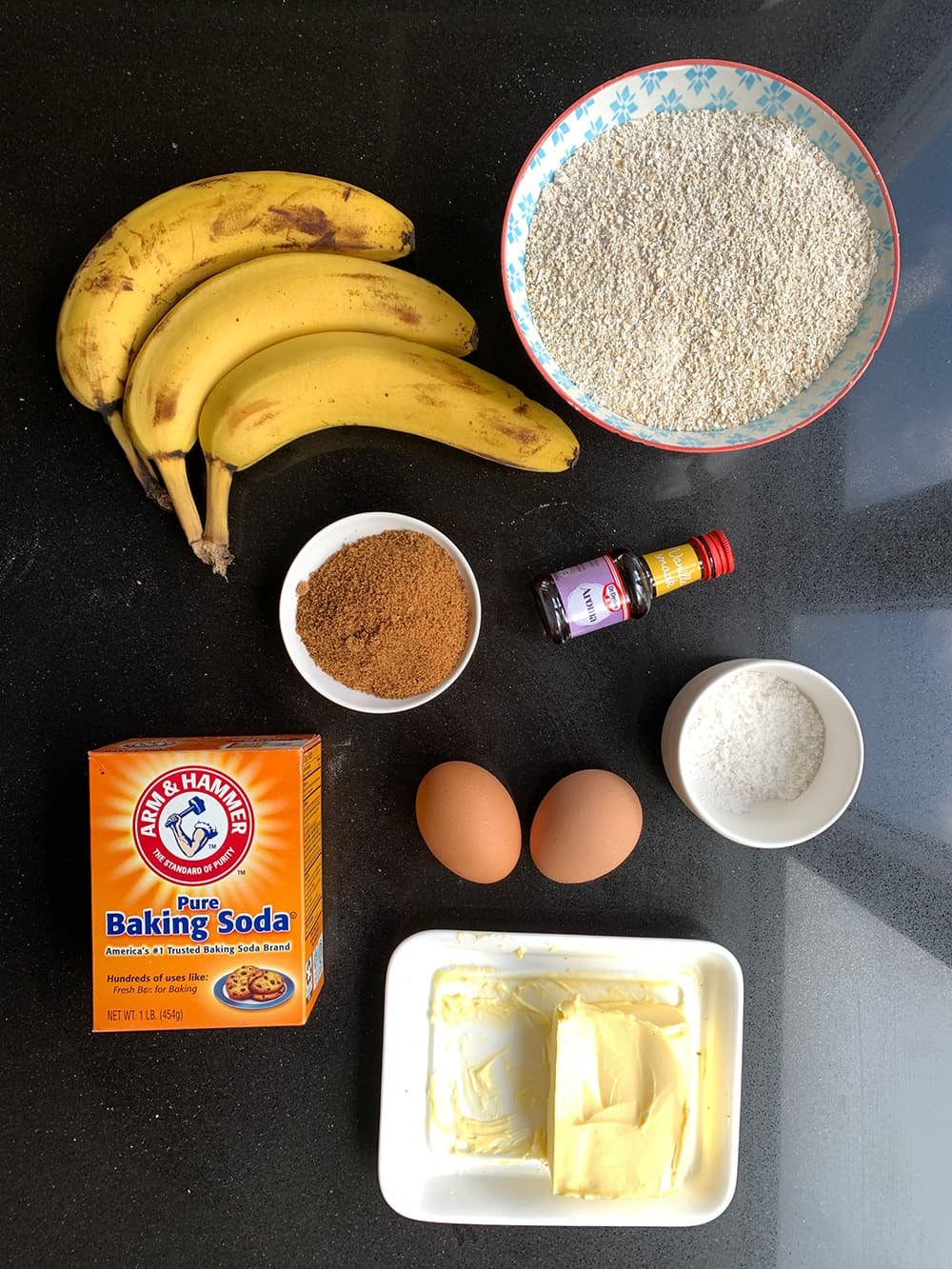 Ingrediënten voor bananenbrood basisrecept