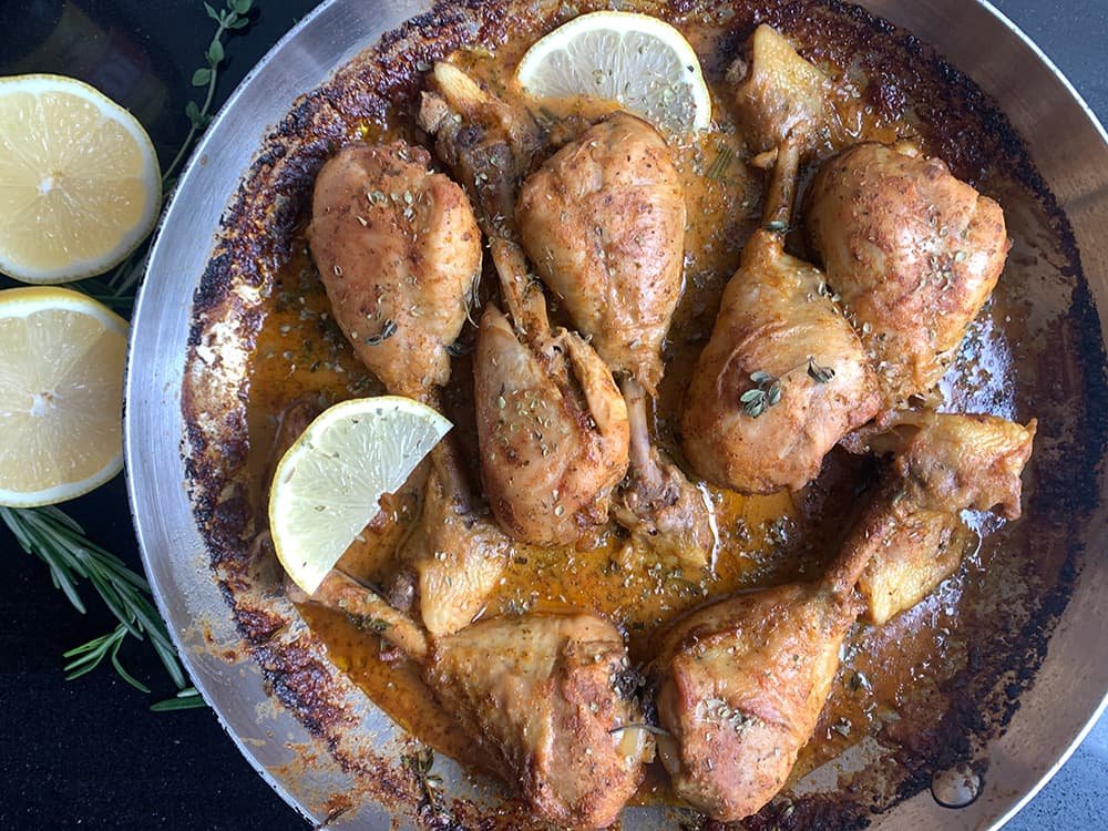 Kippenpoten in citroen marinade uit de oven