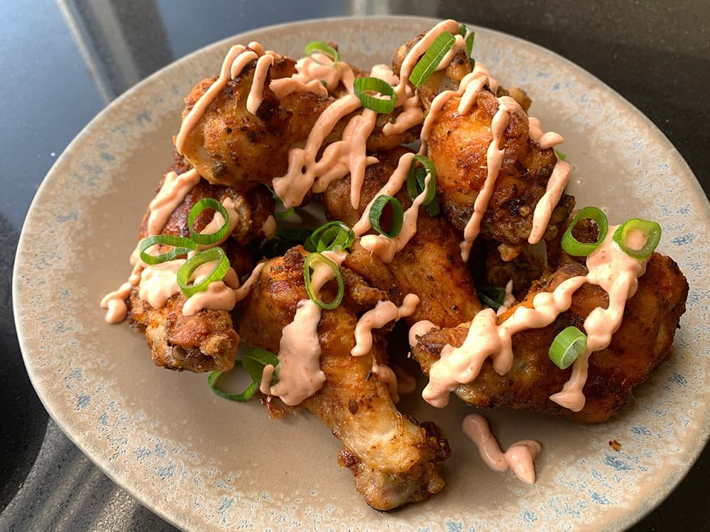 Krokant gebakken drumsticks uit de oven