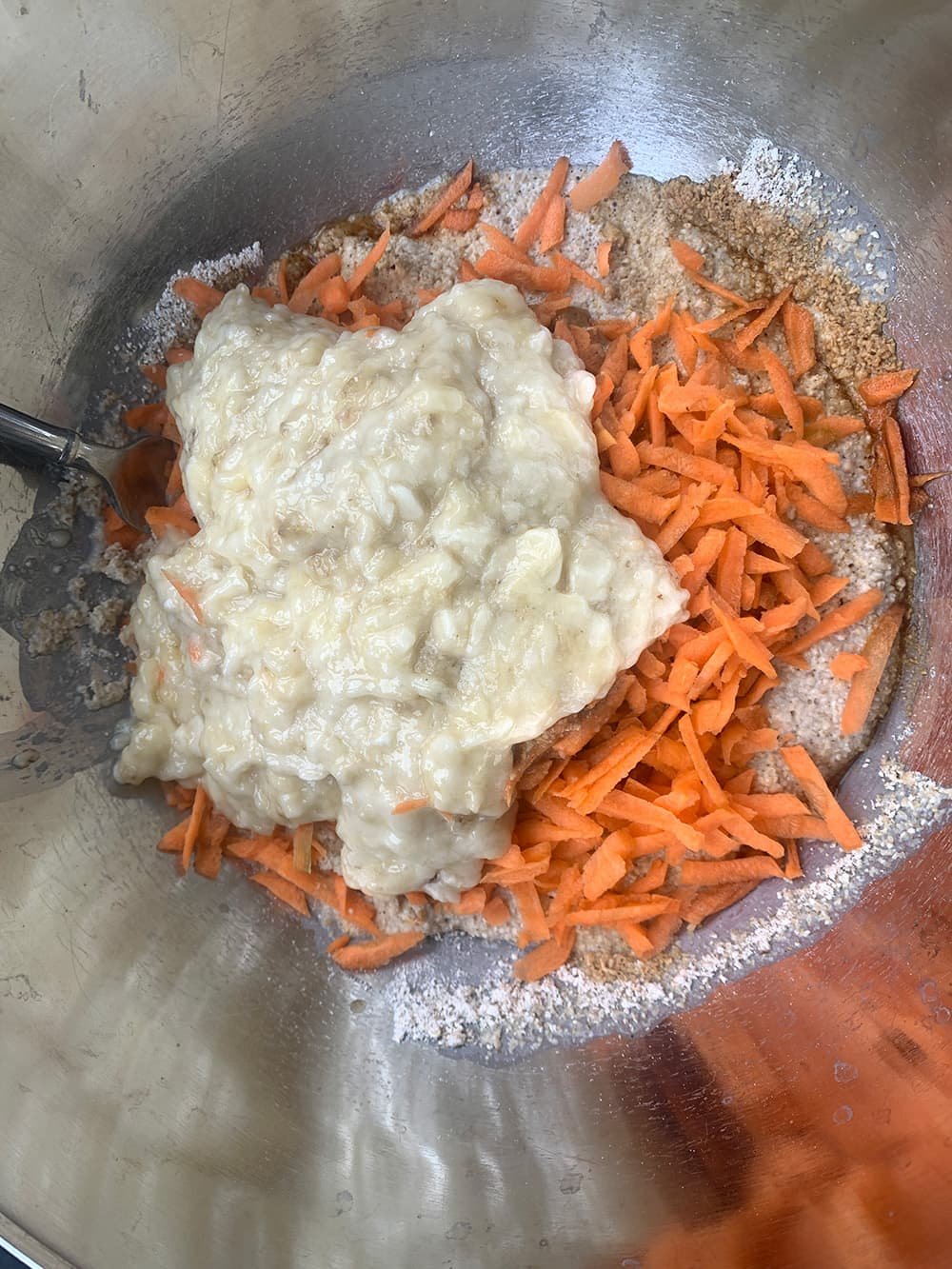 vegan wortel bananenbrood deeg