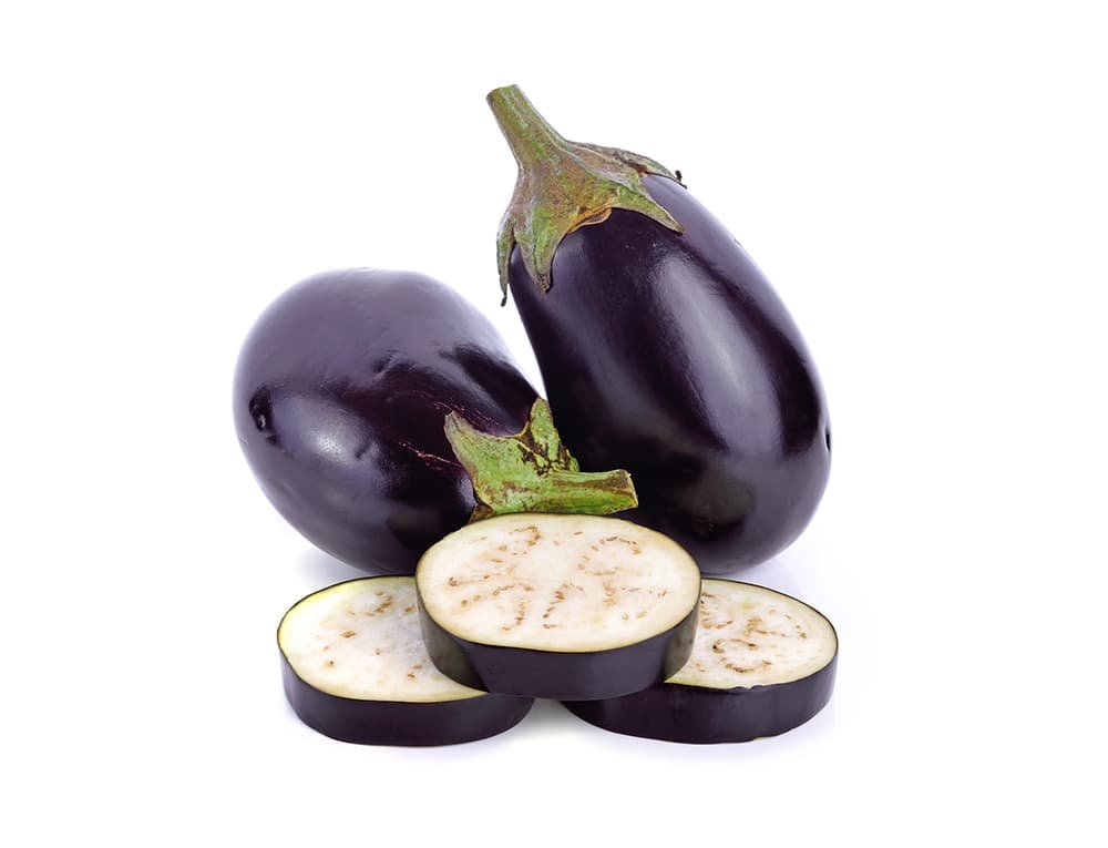 Aubergine is ene groente die je veel in curry's terug ziet