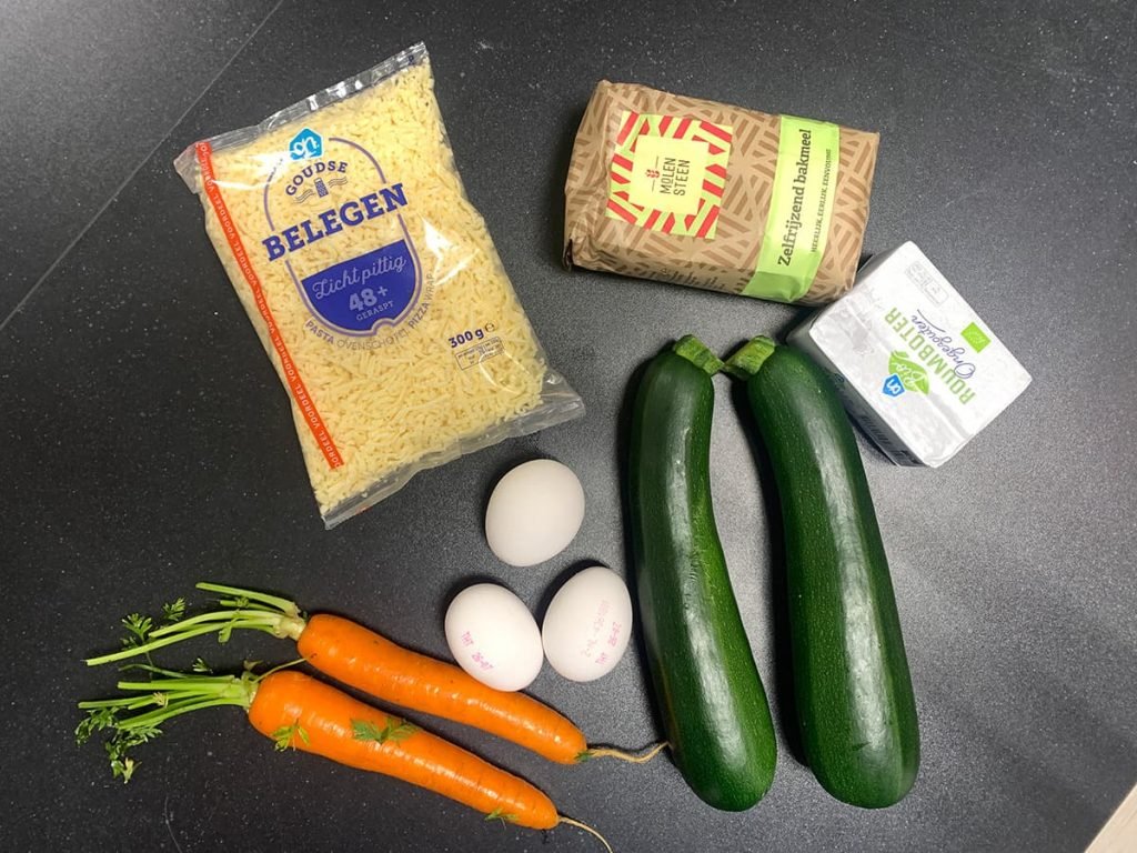 Ingredienten voor de kaascake