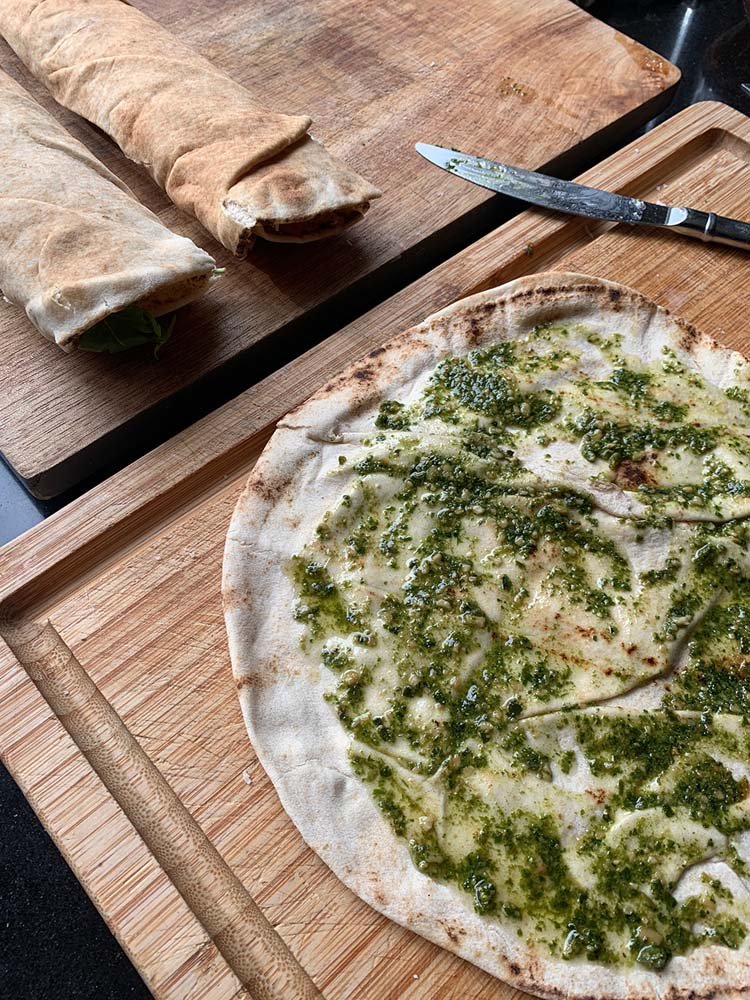 tortilla zalm met pesto 1