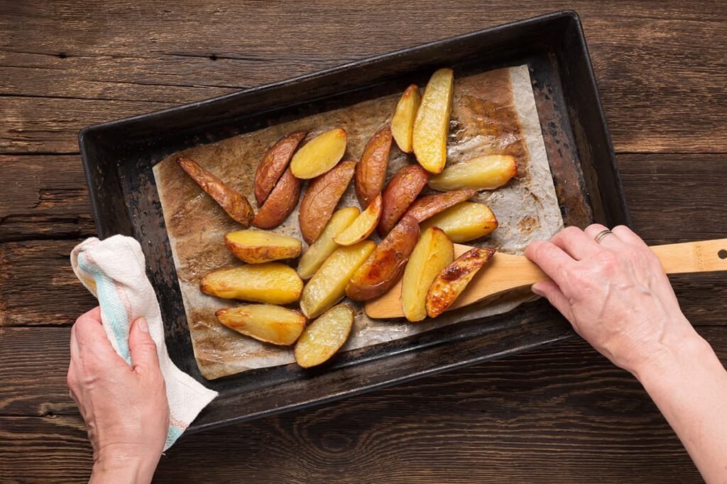 Rauwe aardappelen in de oven