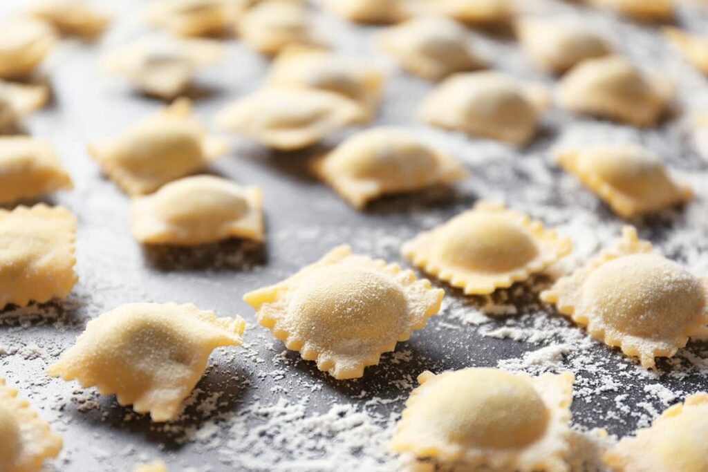 Ravioli vers gemaakte pasta