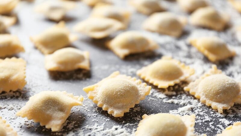 Ravioli vers gemaakte pasta
