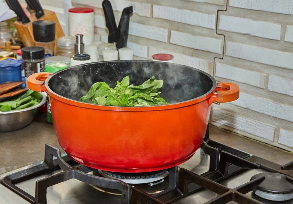 Basilicum blancheren