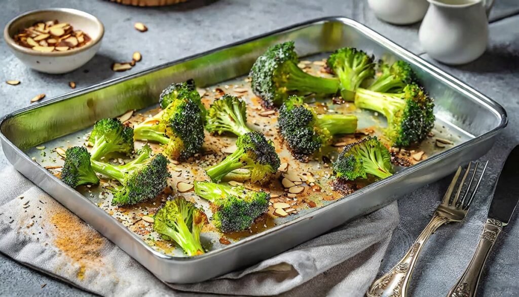 Traybake broccoli met amandelen