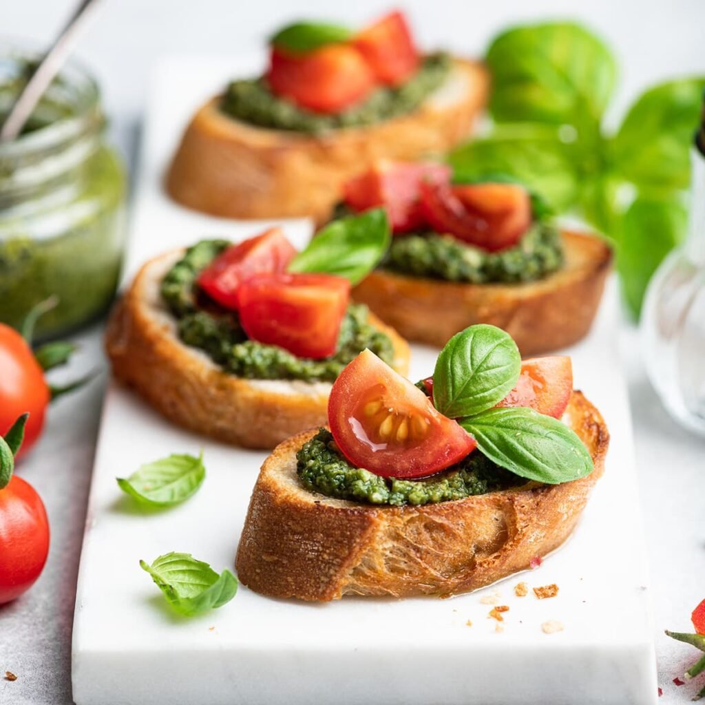 Pesto bruschetta