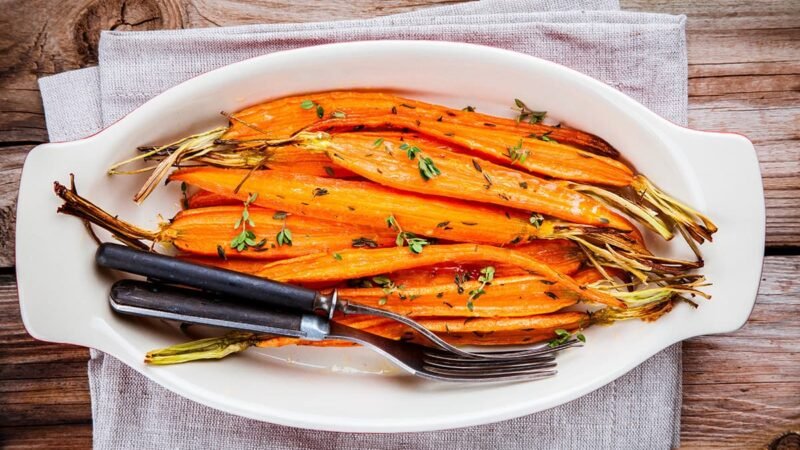 Wortels uit de oven met verse tijm