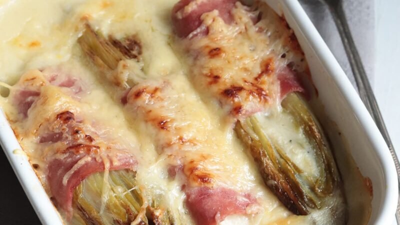 Witlof met ham en kaas