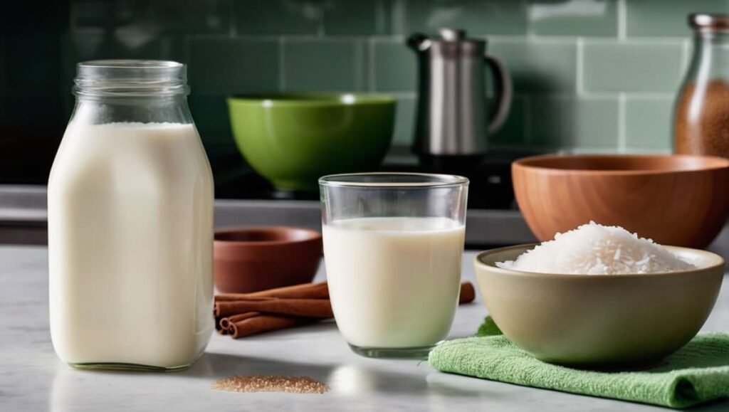 Ingrediënten voor het rijst dessert