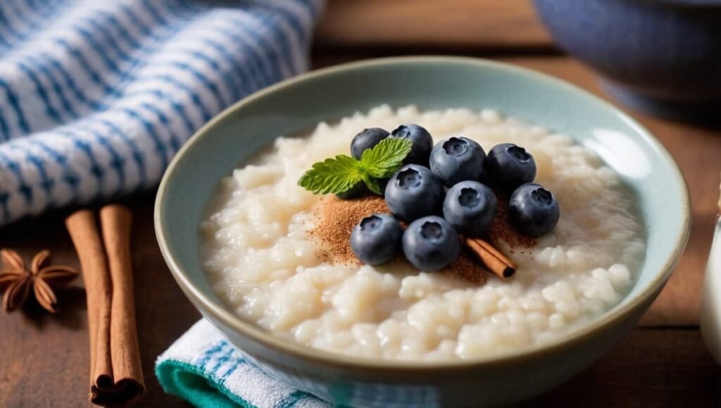 Rijstepap maken als ontbijt met bessen en kaneel