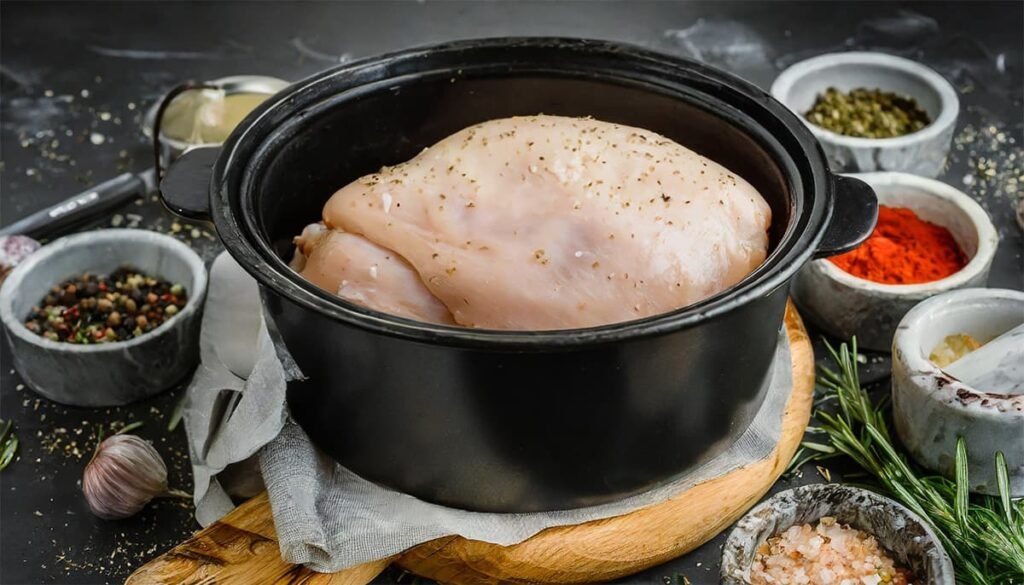 Voeg de kipfilet toe aan de pan