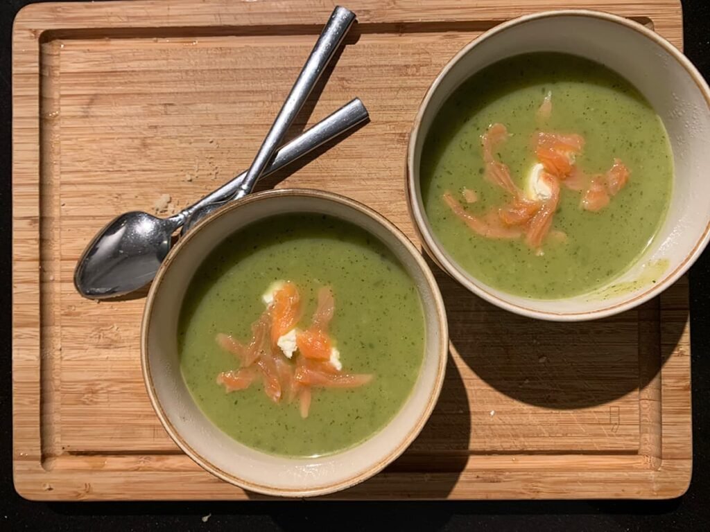 Courgette soep met zalm recept