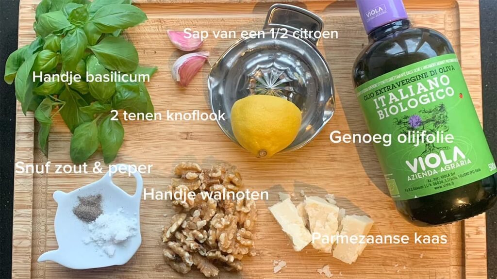 Pesto van walnoten ingrediënten
