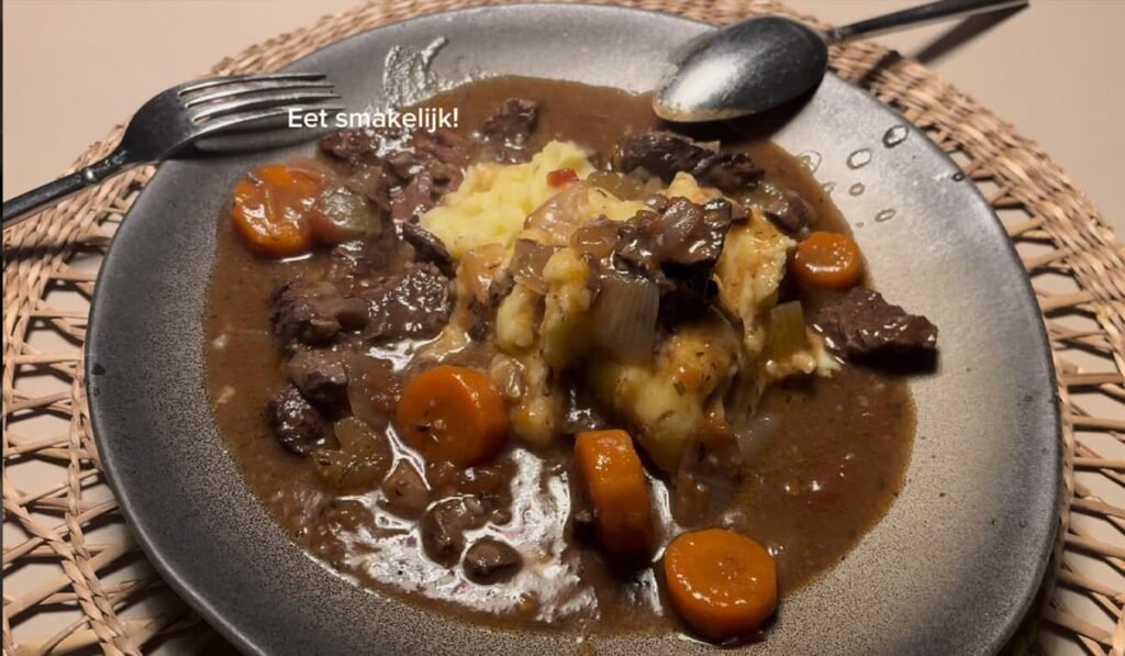 Riblappen in de oven met aardappelpuree